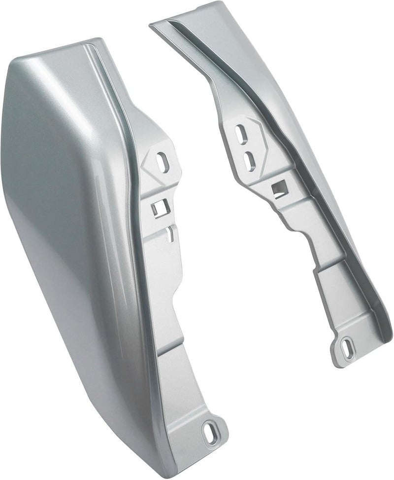 HR3 Custom Mid-Frame Air Deflectors Compatible with 2009-later Harley Road King Road Glide Street Glide Electra Glide Ultra Limited (White Flake Fade) (Style #2) - Image 3